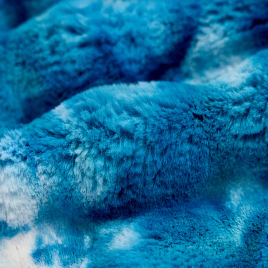 Luxe Cuddle Sorbet Powderpuff Dark Sea 58" - 60" Fabric per yard - Image 3