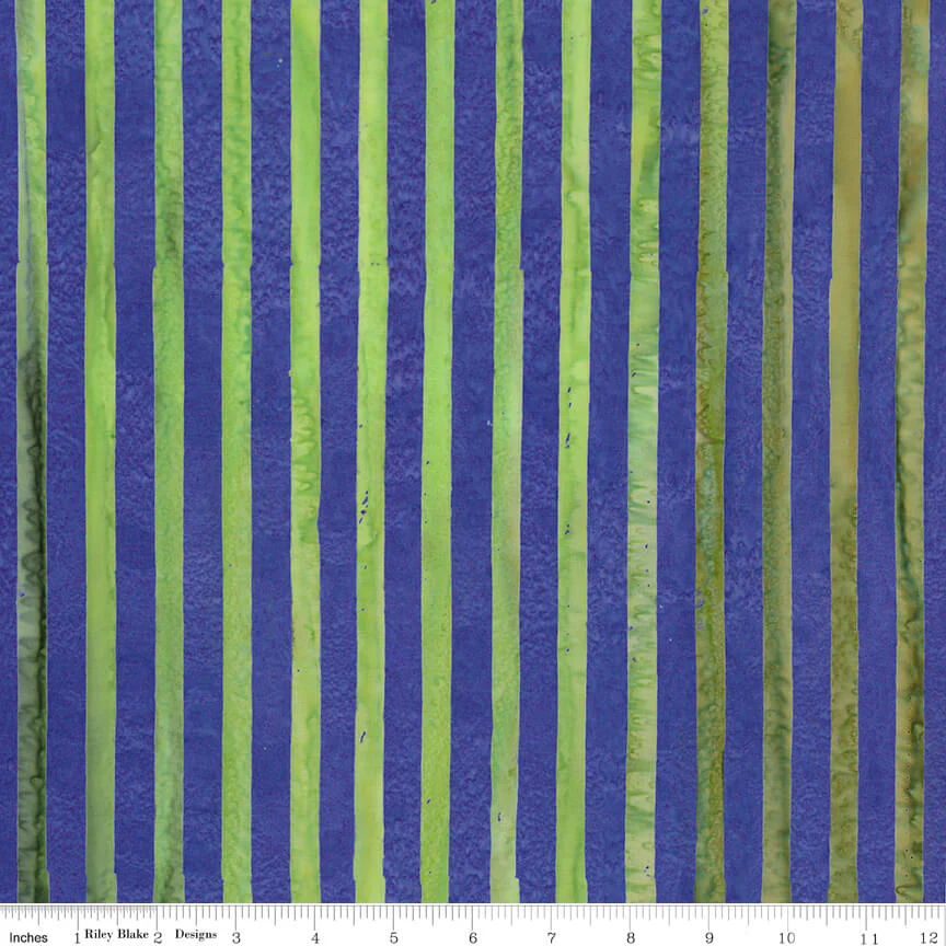 Elementals Batiks - Get in Line - Vineyard 44"/45" Fabric Per Yard