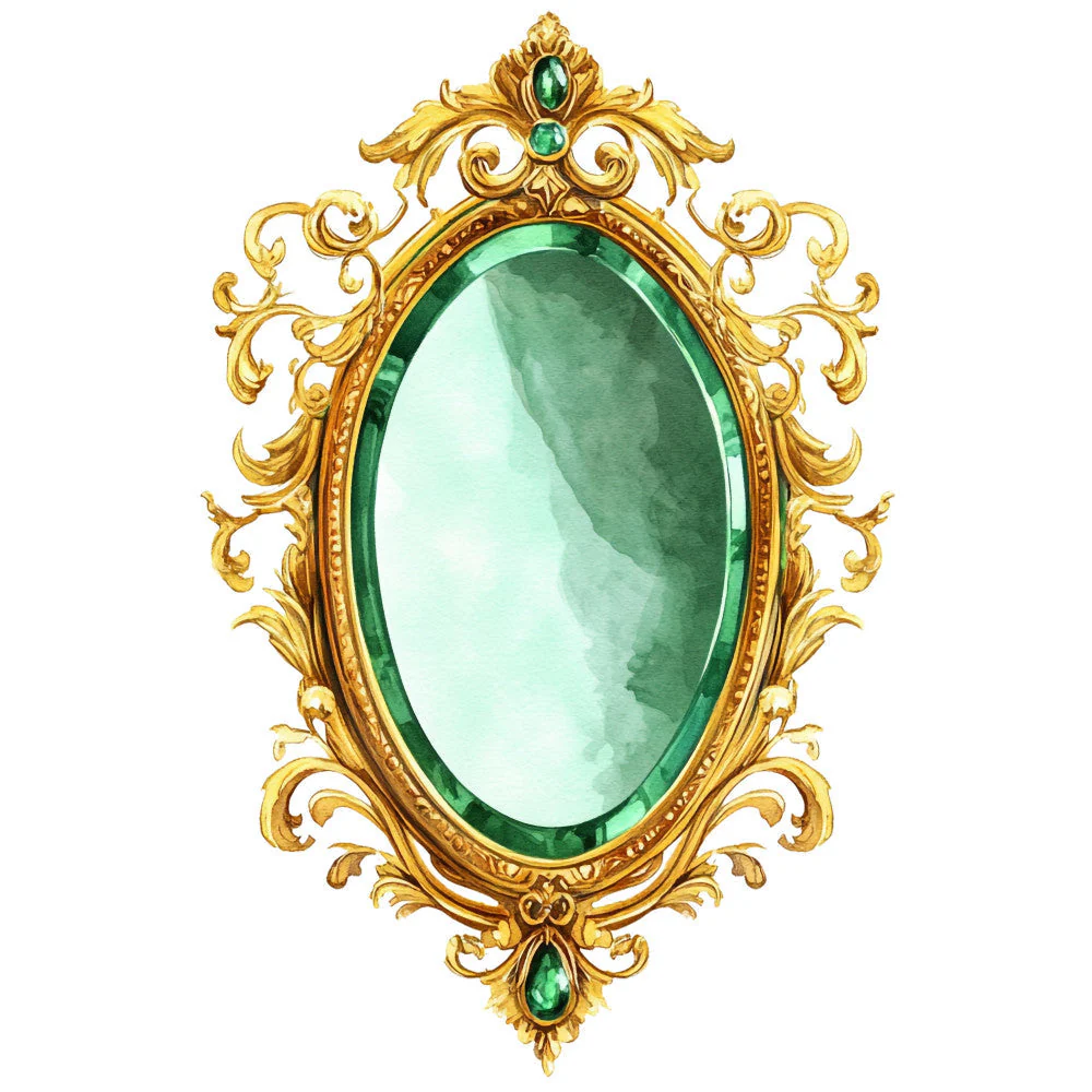 Emerald Victorian Lady Fabric Panel 15