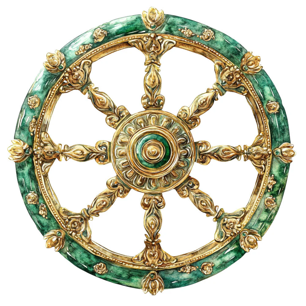 Emerald Victorian Lady Fabric Panel 2
