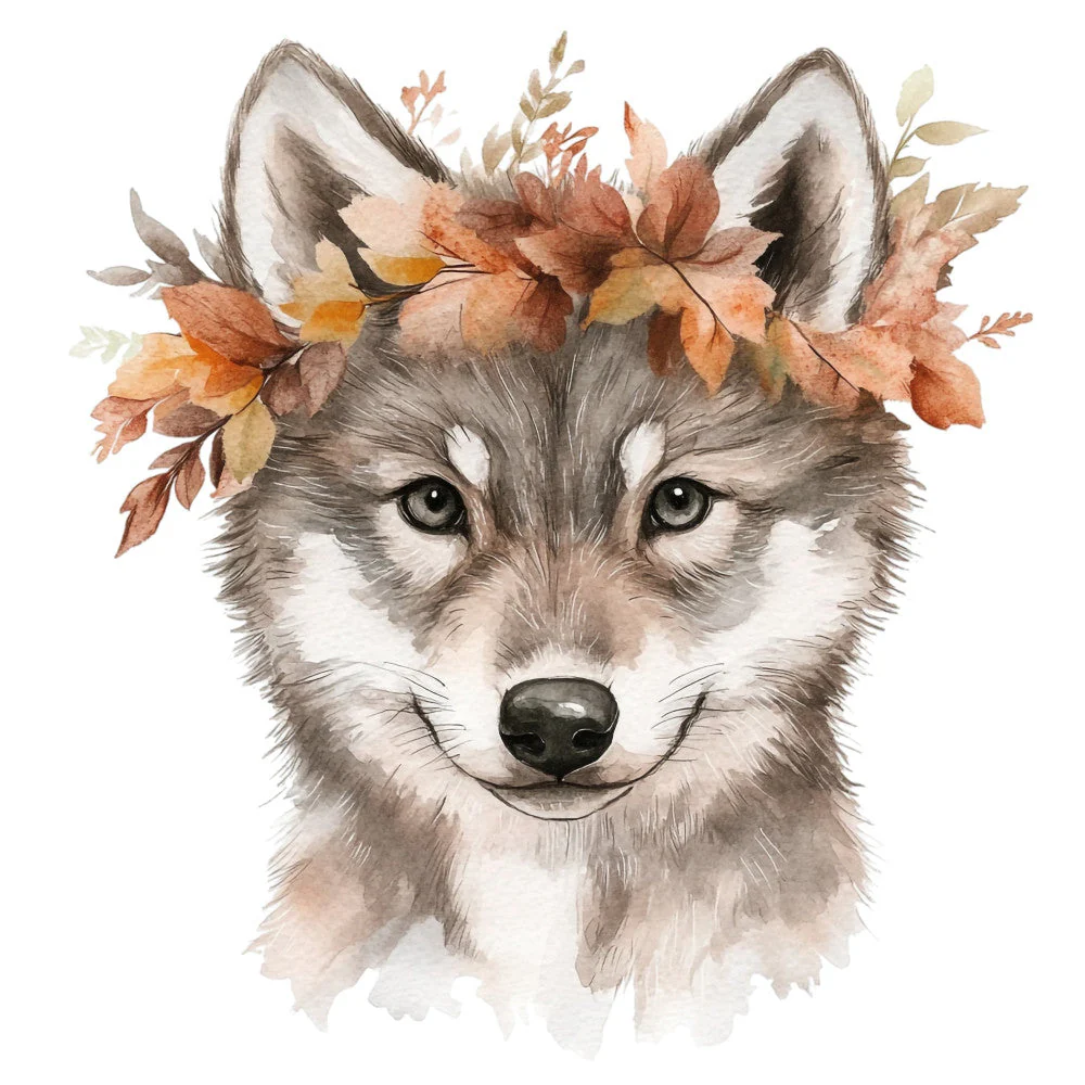 Fall Animal Portrait Fabric Panel 9