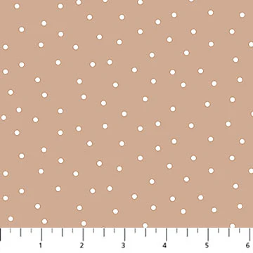 FIGO Fabric NEST Caramel Cotton 44"/45" Fabric Per Yard