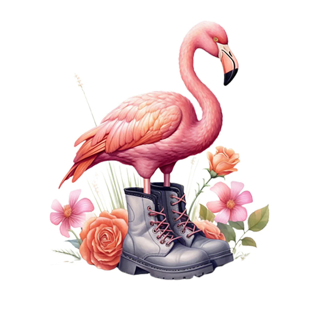 Flamingos in Boots Fabric Panel 7