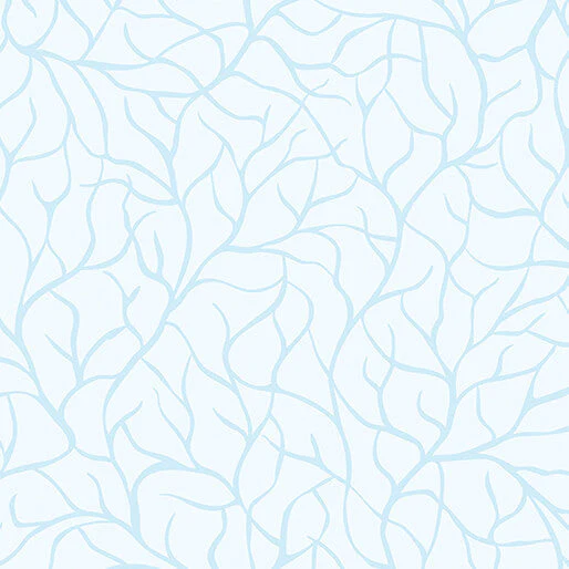 Flora & Fauna: Midnight - Branches - Ice 44" / 45" Fabric Per Yard