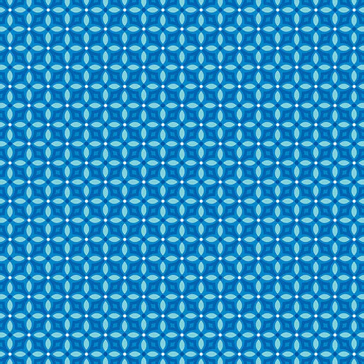 Flora & Fauna: Midnight - Diamonds - Periwinkle 44" / 45" Fabric Per Yard