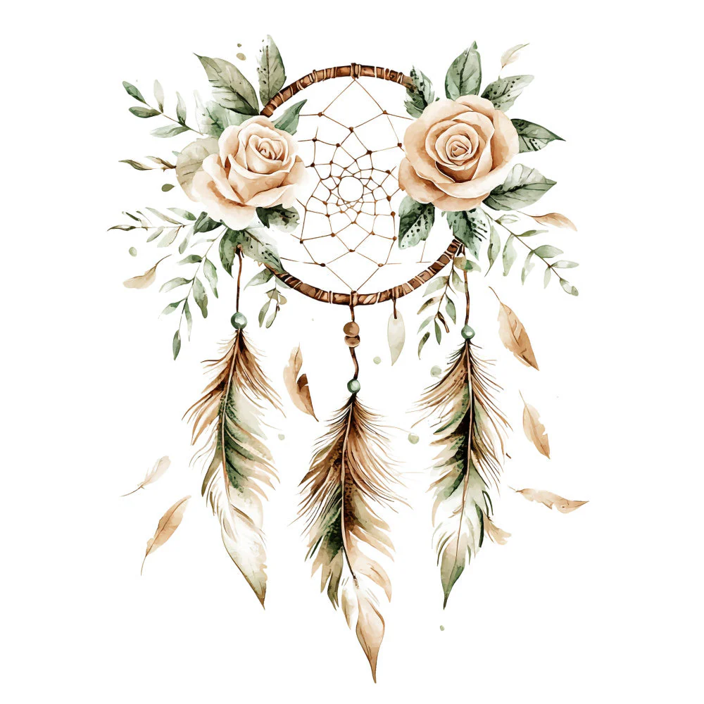 Floral Dreamcatcher Fabric Panel 11