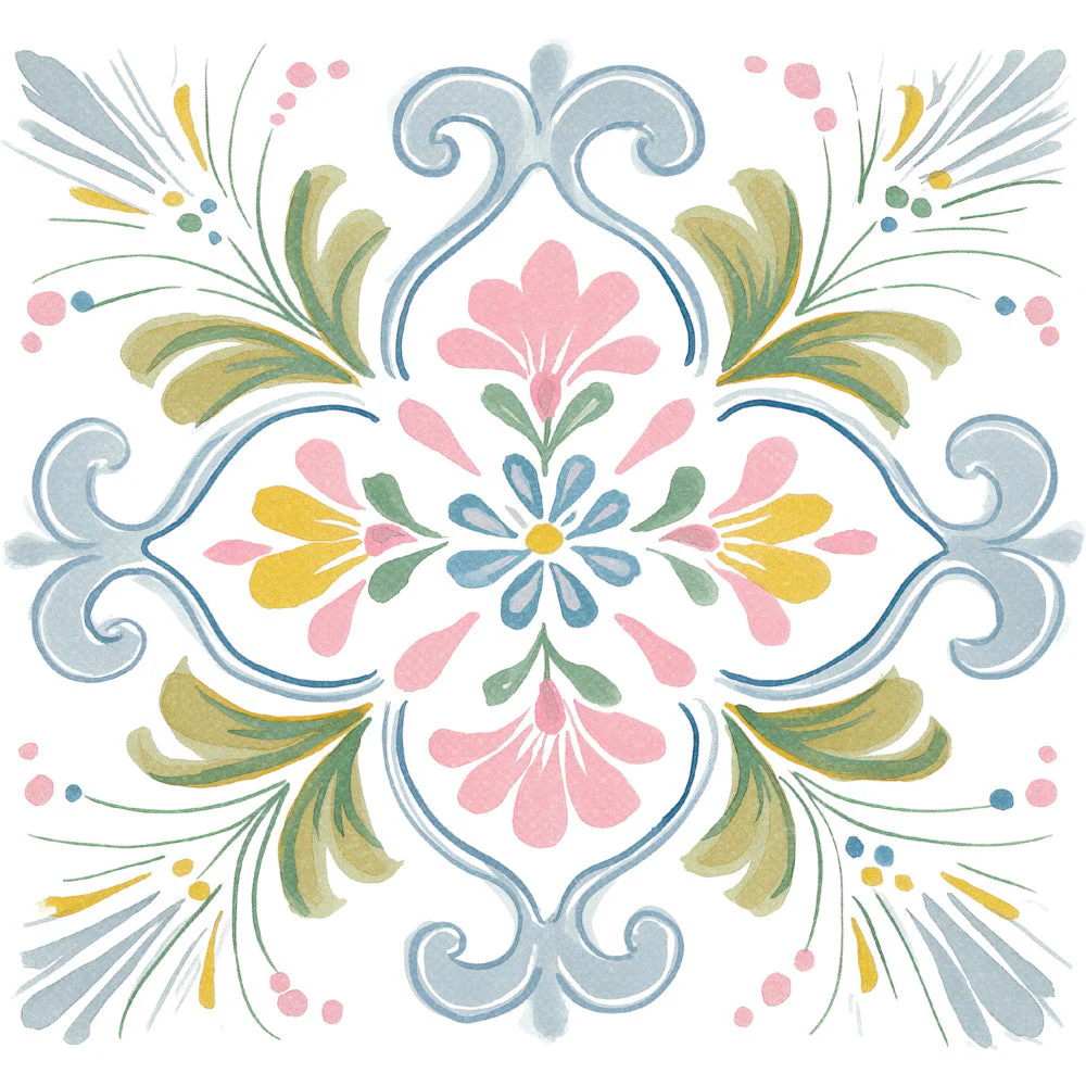 Floral Kaleidoscope Fabric Panel 42