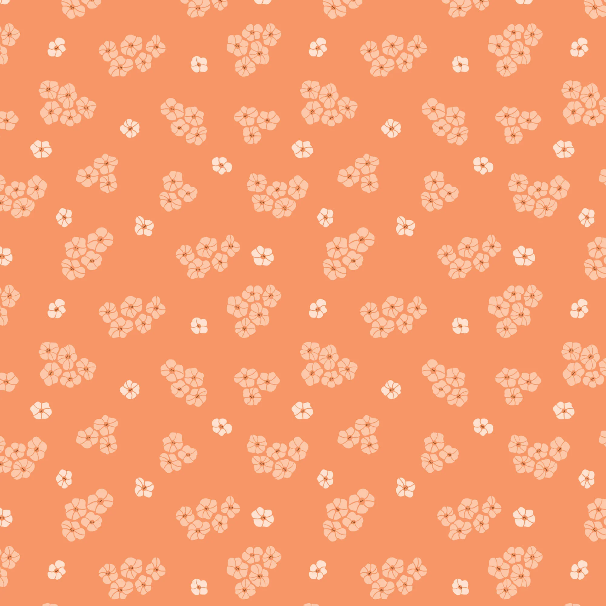 Florissima - Delightful Ditsy - Coral 44" / 45" Fabric Per Yard