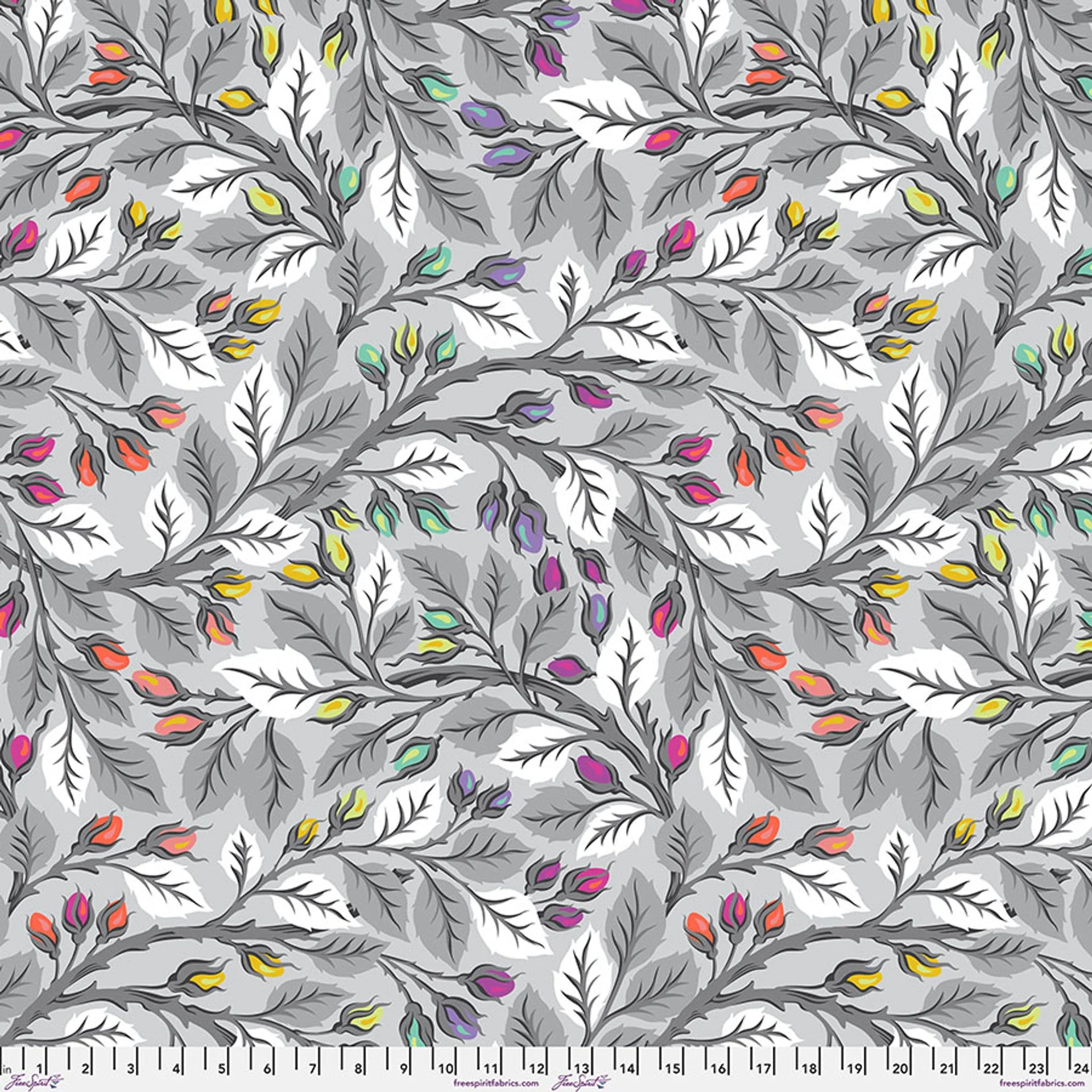 Fog Best Buds Graywork 108" Cotton Wideback Fabric Per Yard