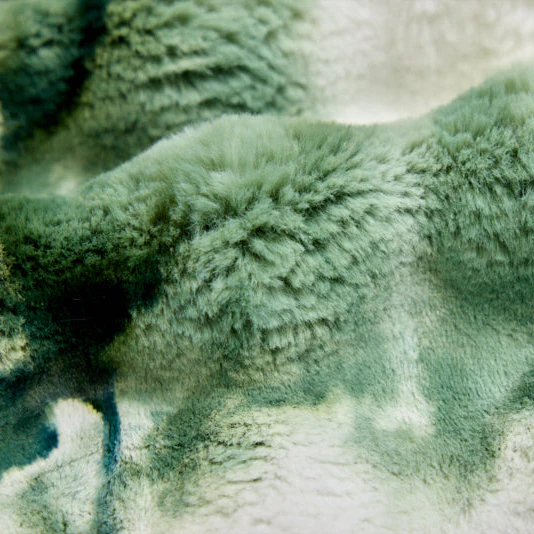 Luxe Cuddle Sorbet Powderpuff Forest 58" - 60" Fabric per yard - Image 2