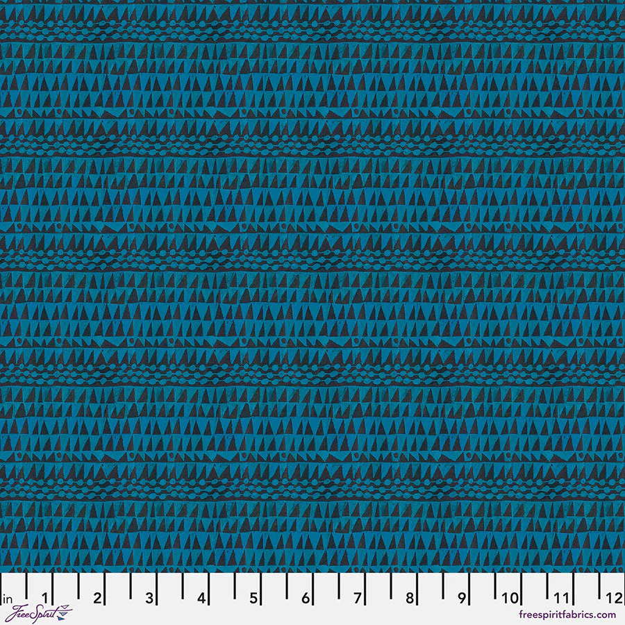 Geo Azure Cotton 44"/45" Fabric Per Yard