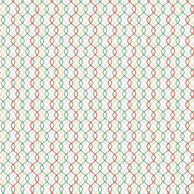 Geometric Metallic White Multi Merry Mix 43"/44" Cotton Fabric Per Yard