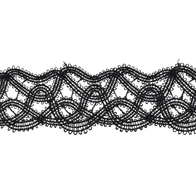 Geometric Scalloped Venise Lace Trim, 1 1/2-inch X 5 Yards – Decorative Loop Lace Edging for Bridal and Sewing