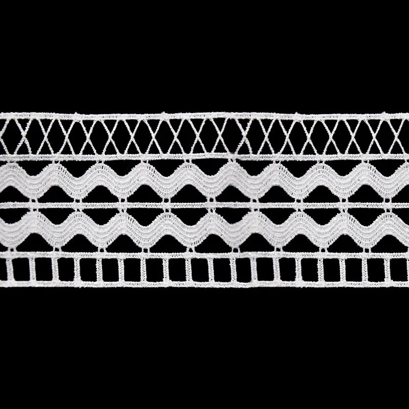 Geometric Venise Lace Trim, 2-inch X 5 Yards – Multi-Pattern Openwork Border - Image 2