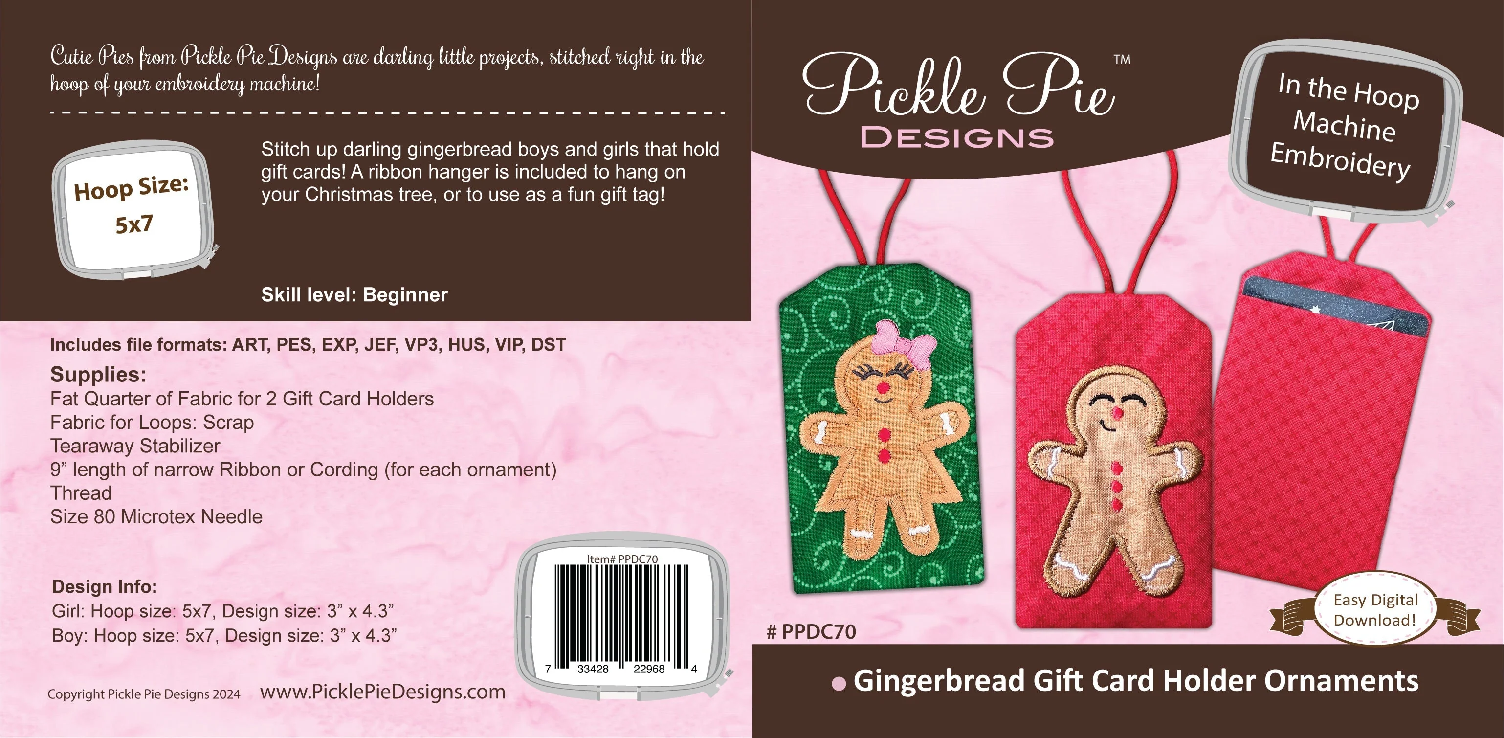 Gingerbread Gift Card Holder Ornament