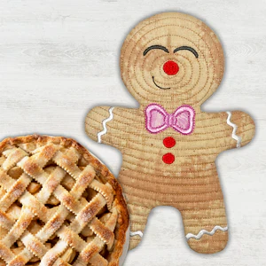 Gingerbread Trivets In the Hoop Machine Embroidery Designs Pickle Pie Designs - Image 3