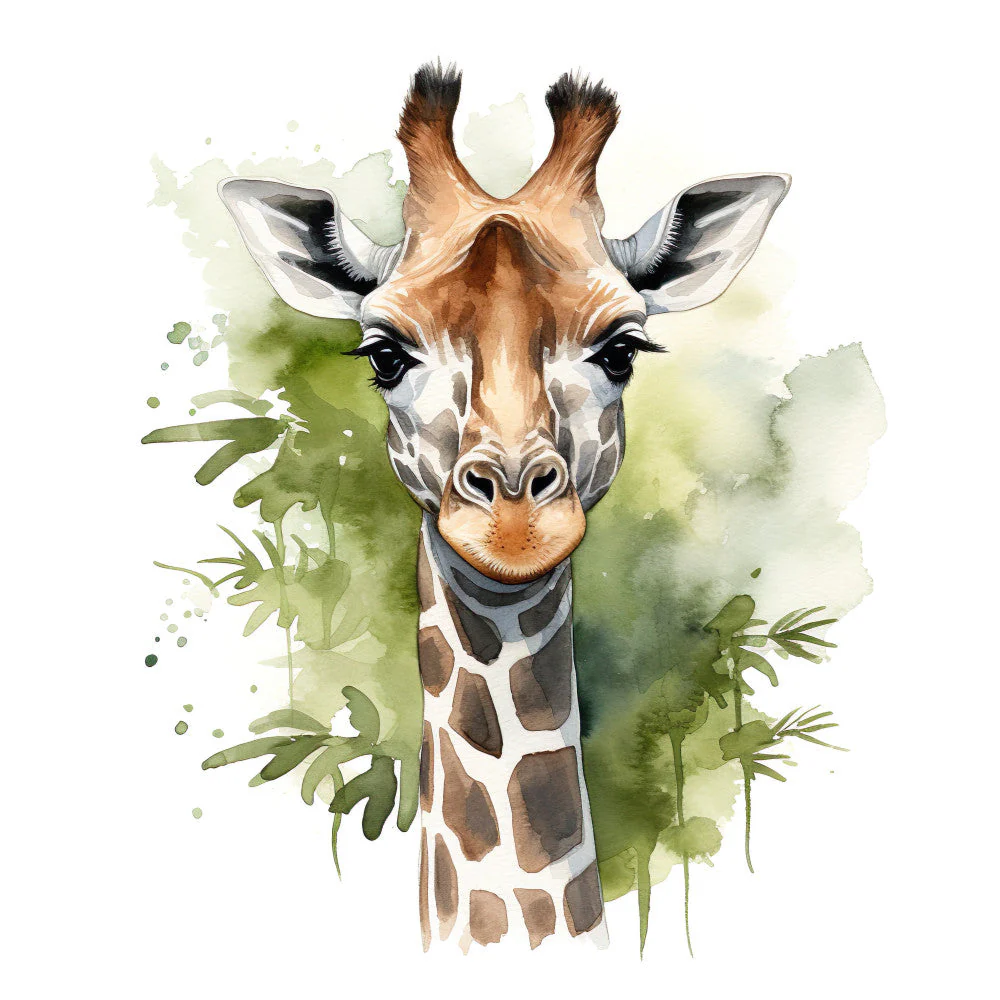 Giraffe Scenes Fabric Panel 4