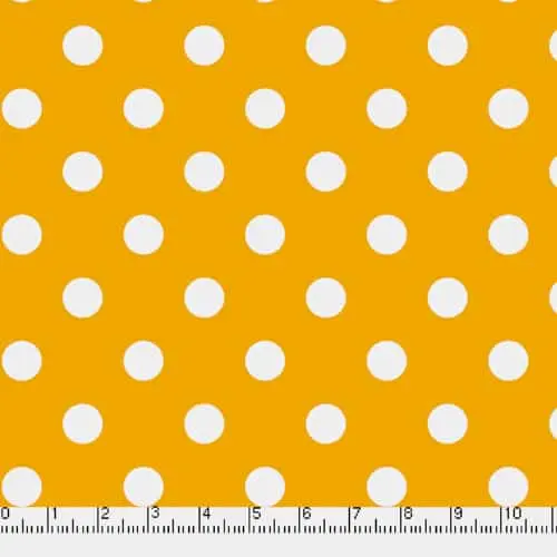 Gold Big Dots 45" wide Fabric per yard