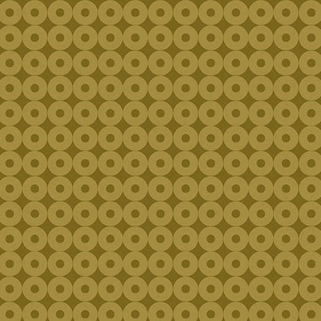 Gold Modern Refinement Circle Grid Geo Cotton 43"/44" Fabric Per Yard