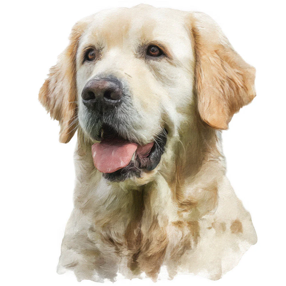 Golden Retriever Fabric Panel 10