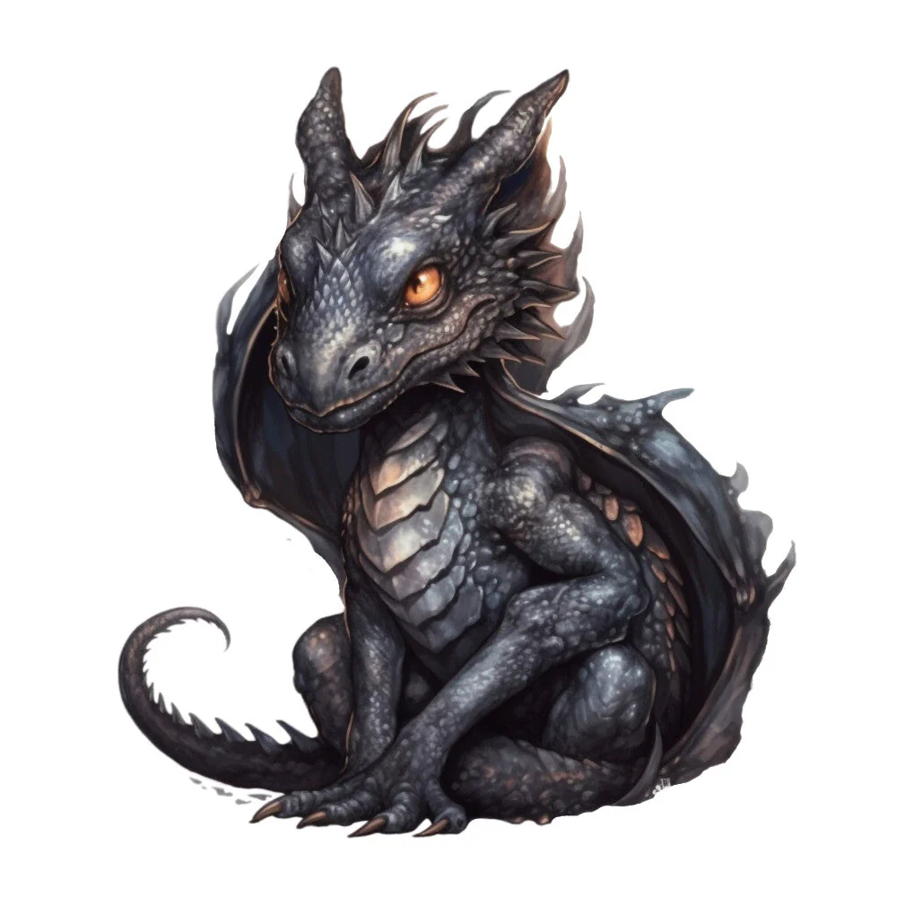 Gothic Dragons Fabric Panel 8