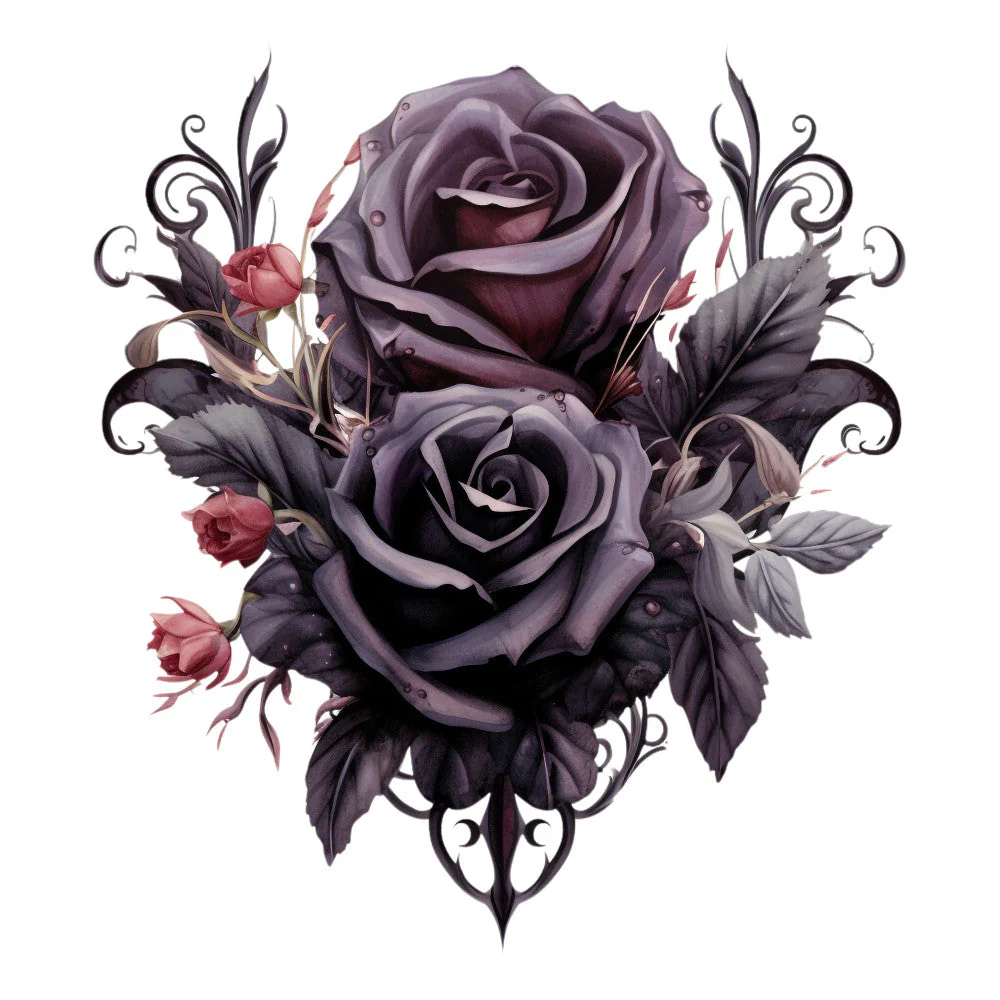Gothic Floral Fabric Panel 20