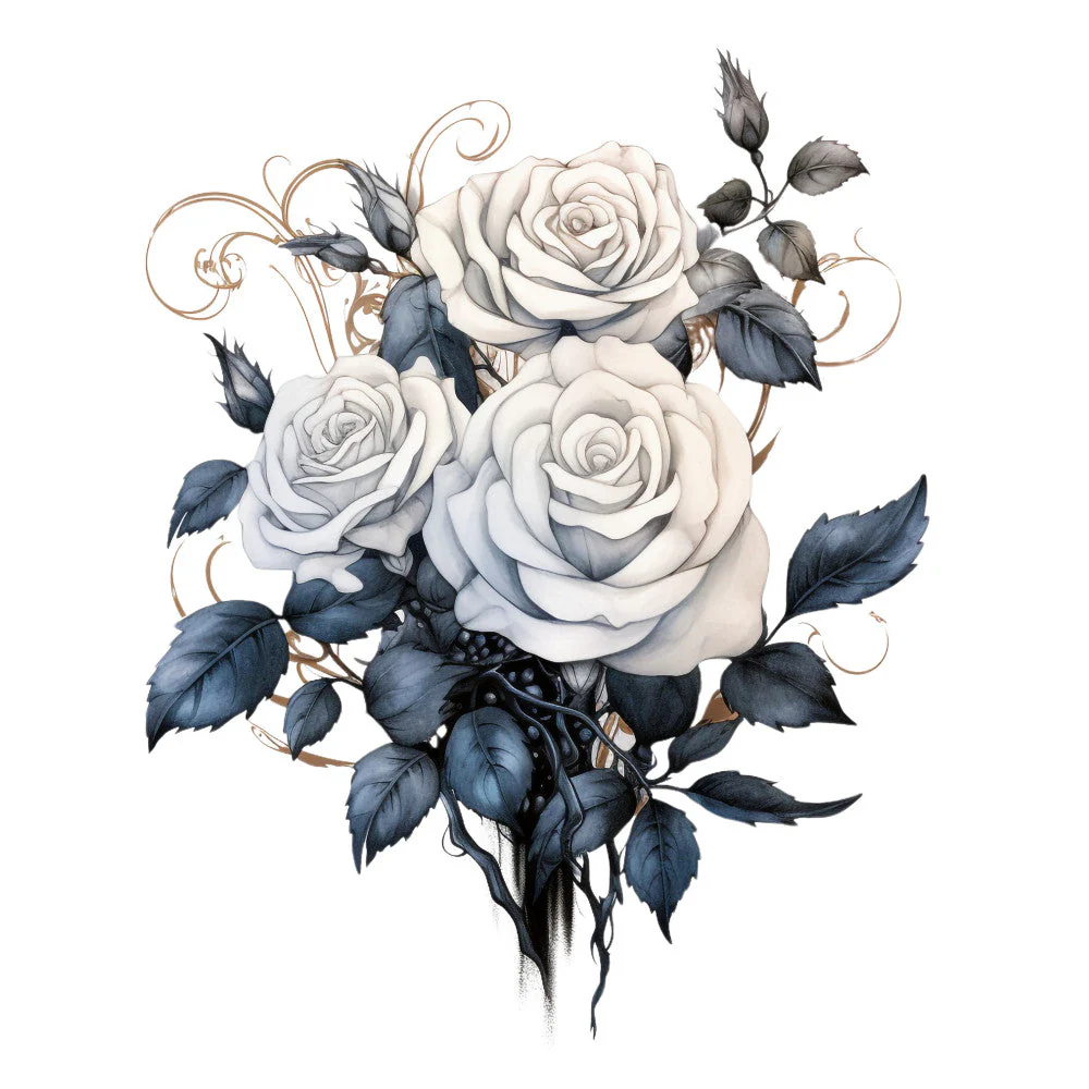 Gothic Floral Fabric Panel 23