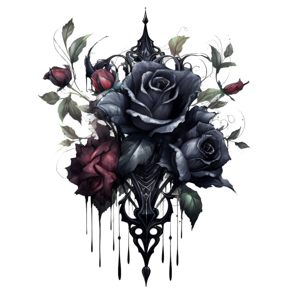 Gothic Floral Fabric Panel 30