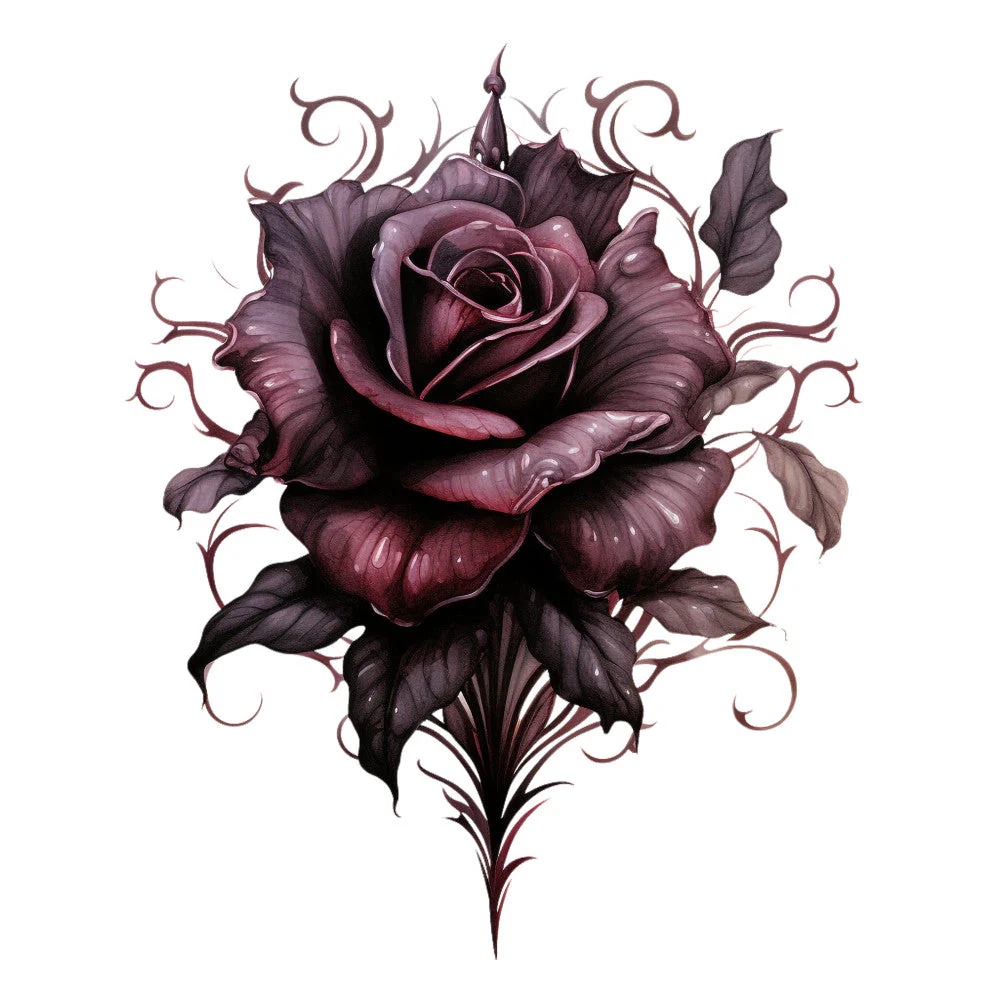 Gothic Floral Fabric Panel 5