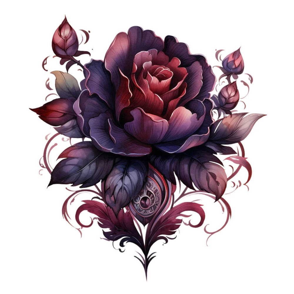 Gothic Floral Fabric Panel 9