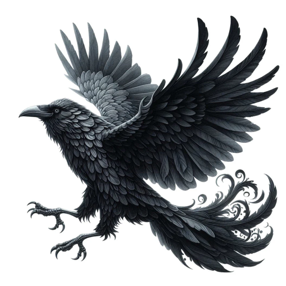 Gothic Raven Fabric Panel 22