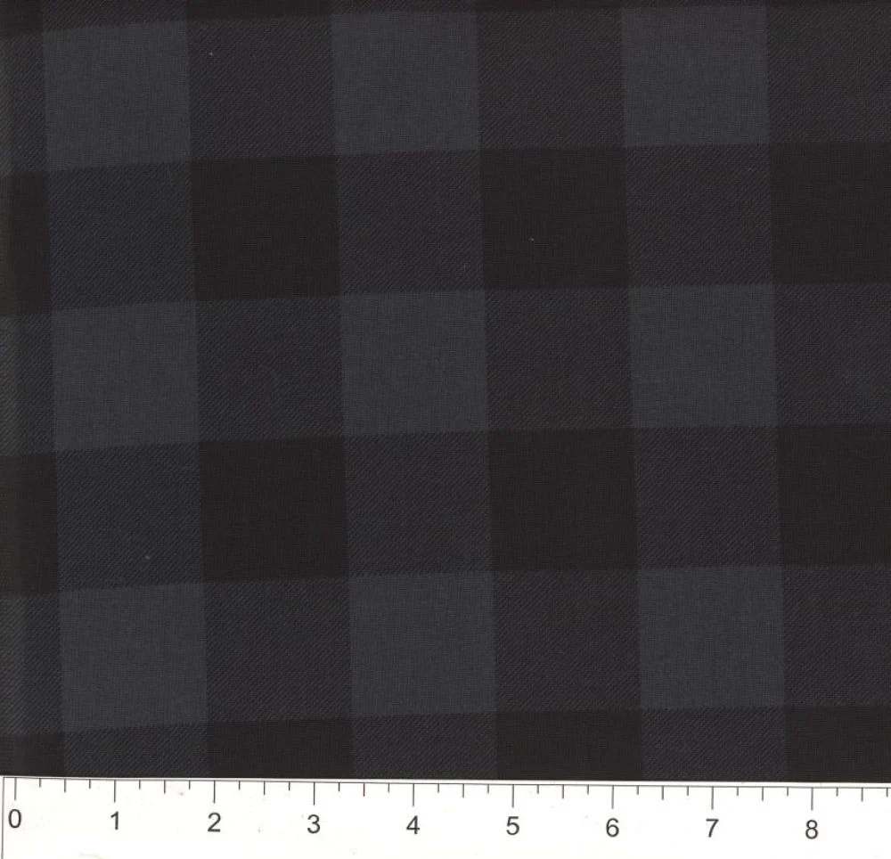 Gray / Black Buffalo Plaid 45" wide Fabric per yard