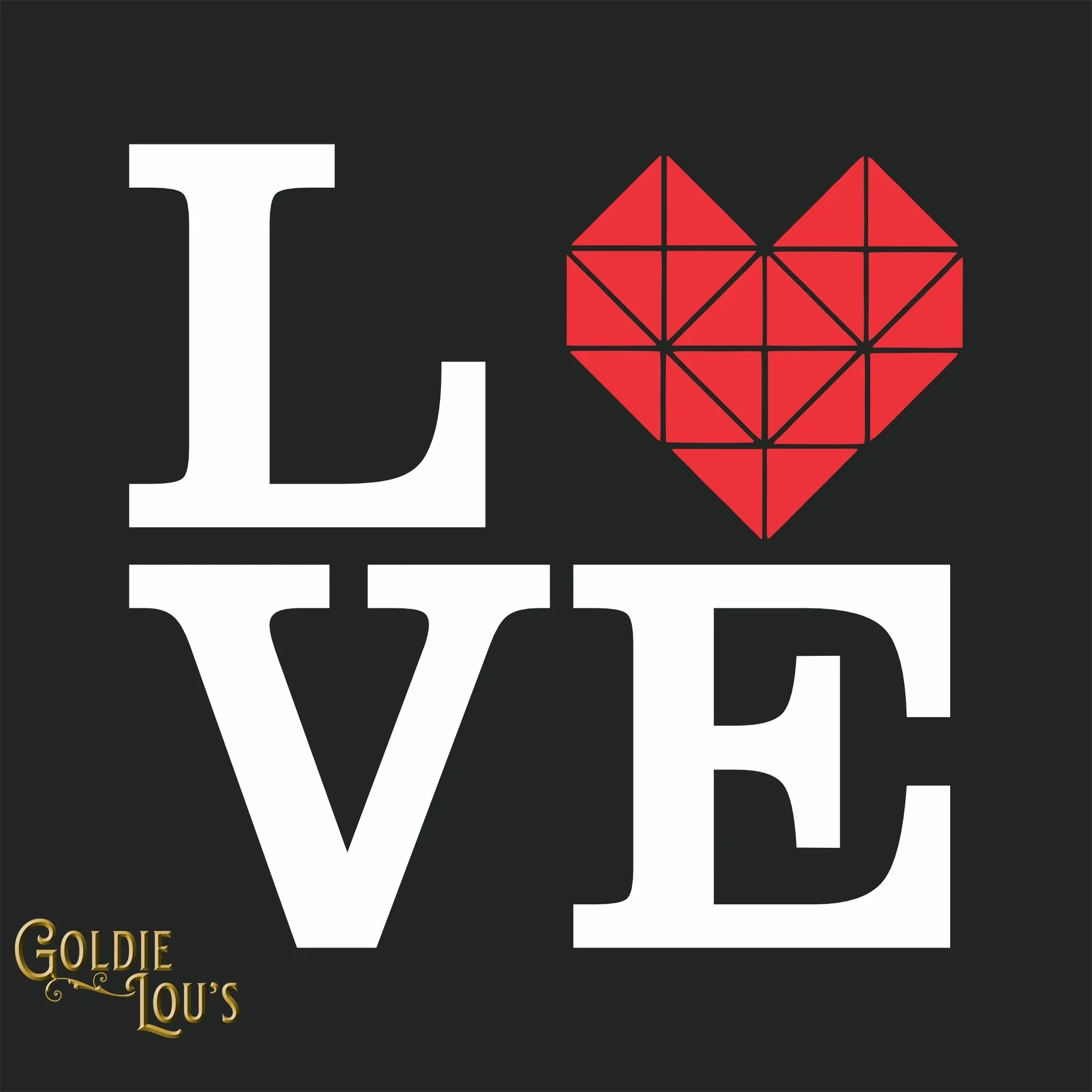 Heart Block LOVE V-Neck T-shirt - Image 2