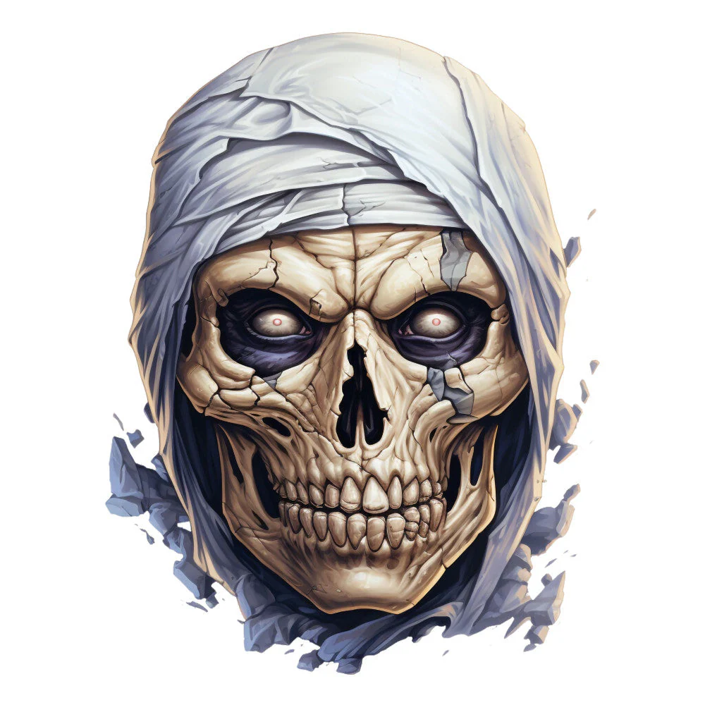 Horror Skulls Fabric Panel 13