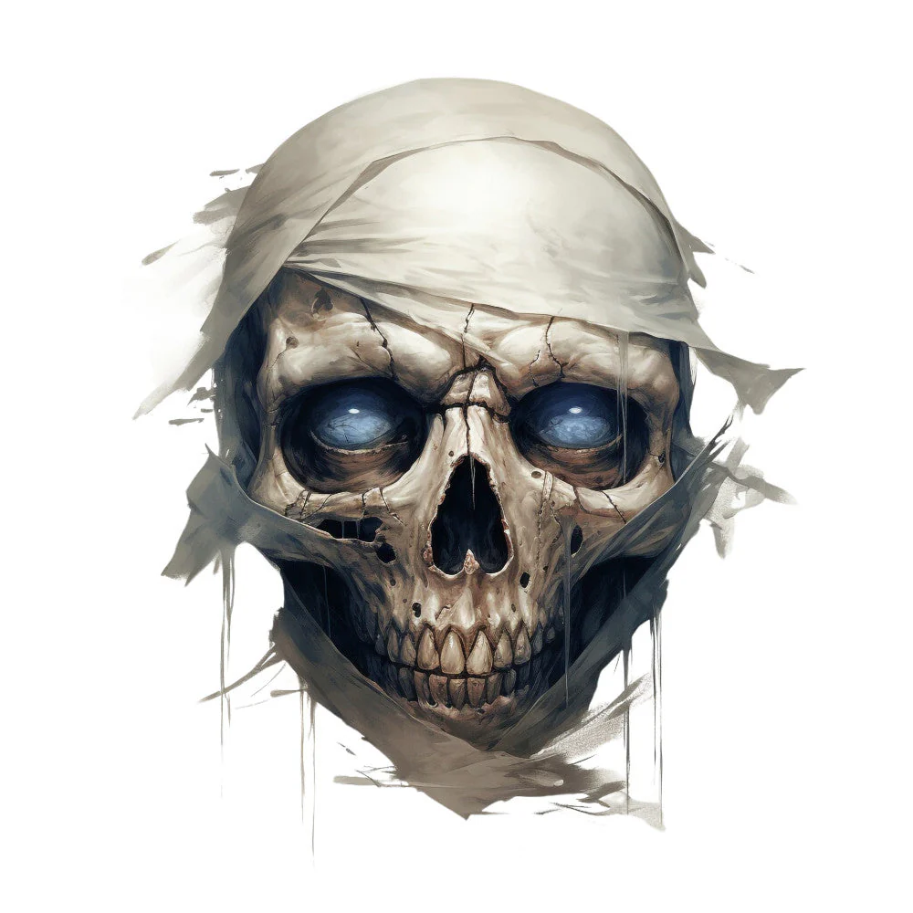 Horror Skulls Fabric Panel 6