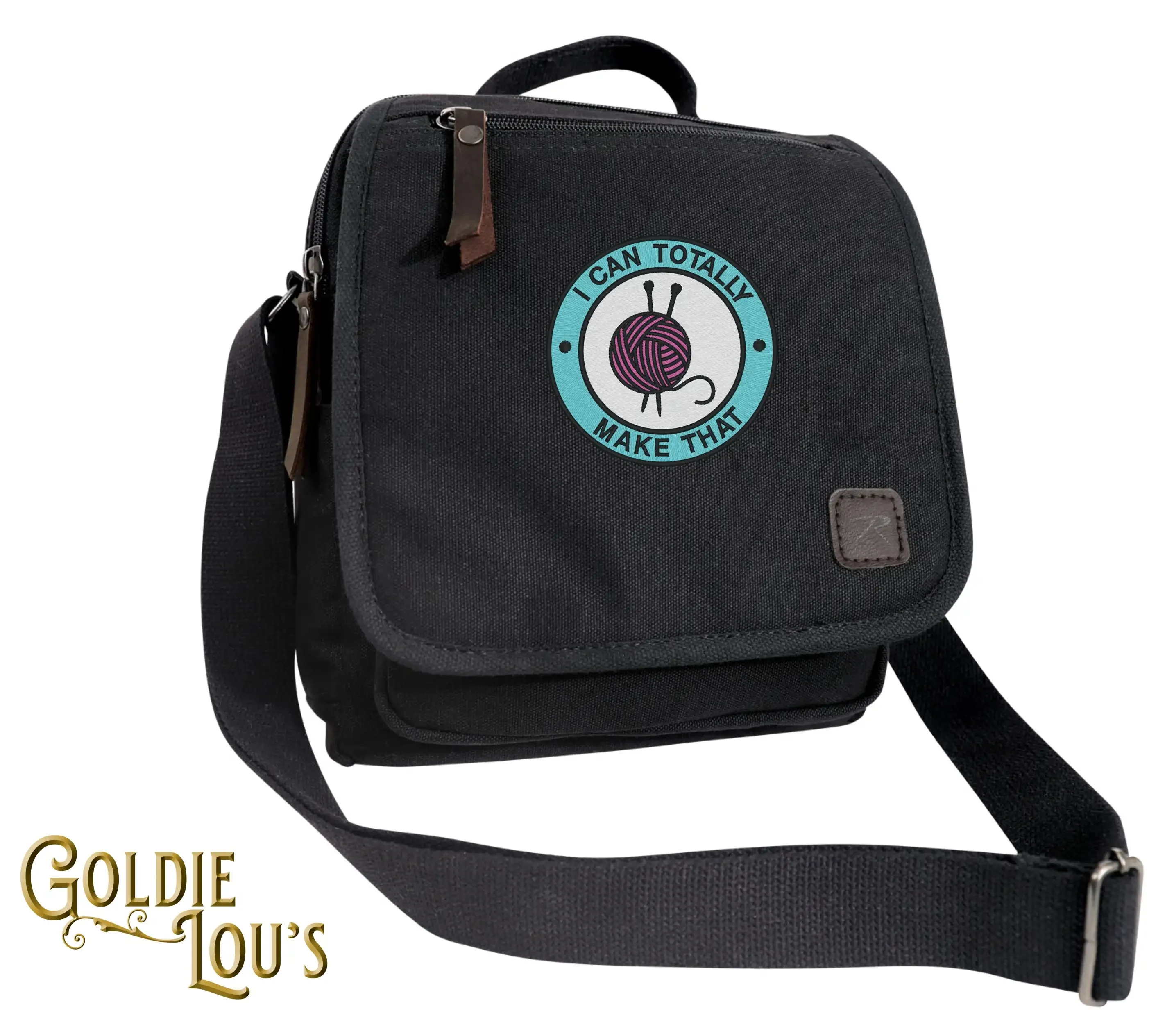 I Can Totally Make That Knitting Canvas Shoulder Bag