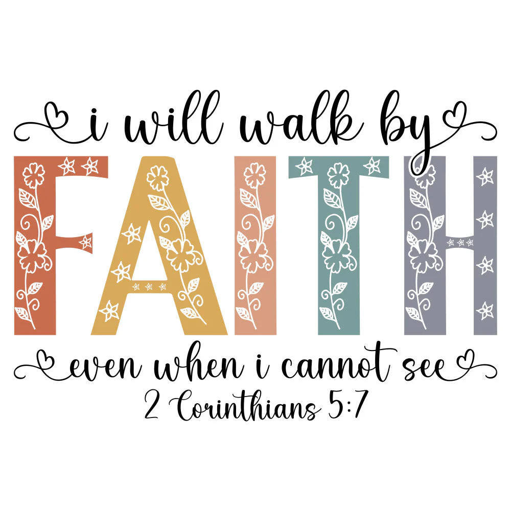 I Walk By Faith Fabric Panel 1