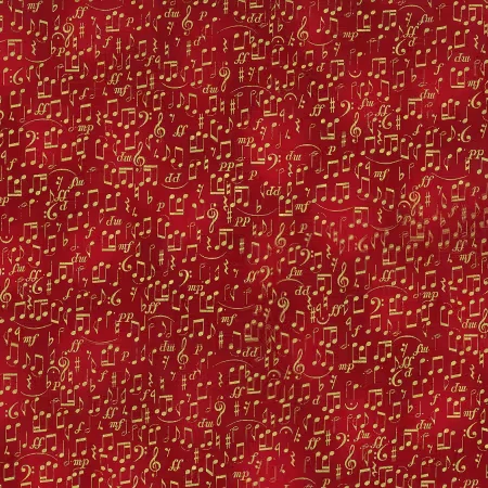 In a Pear Tree Scarlet Gold 44"/45" Fabric per Yard