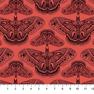Indelible Ink Cecropia Guava Cotton 44"/45" Fabric Per Yard