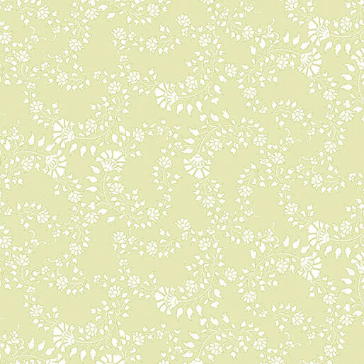 Inspired Blooms - Floral Trail - Light Green 44" / 45" Fabric Per Yard