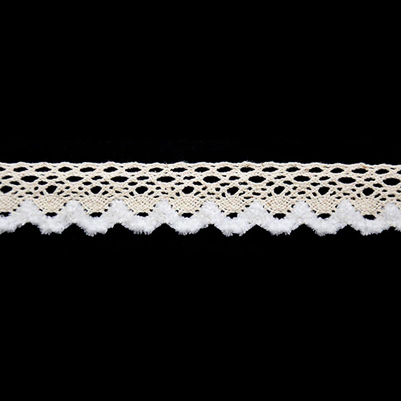 Ivory Cotton Cluny Lace Trim – 1.5-in. Scalloped Edge Openwork Lace – Vintage Sewing & Craft Trim