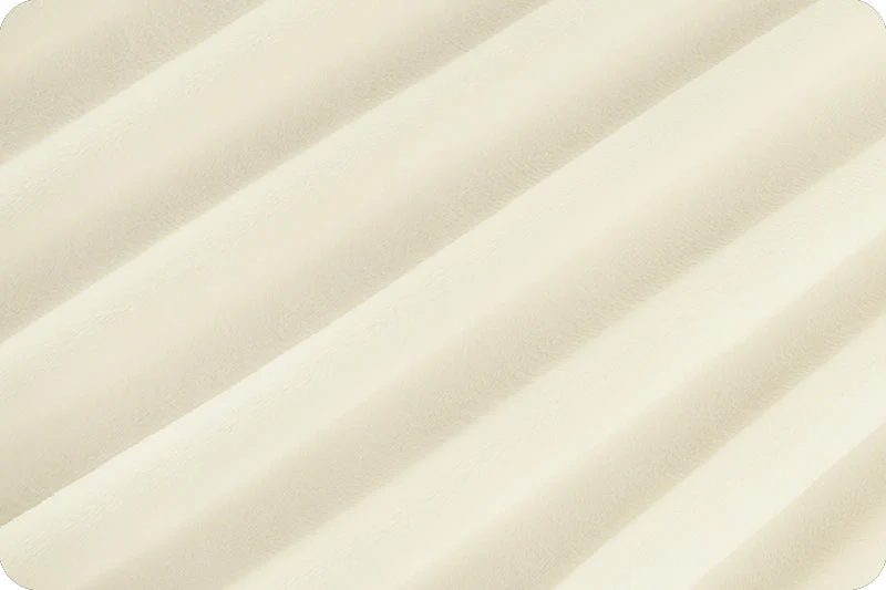 Ivory Cuddle 3 58/60" Solid Minky Fabric Per Yard - Image 2