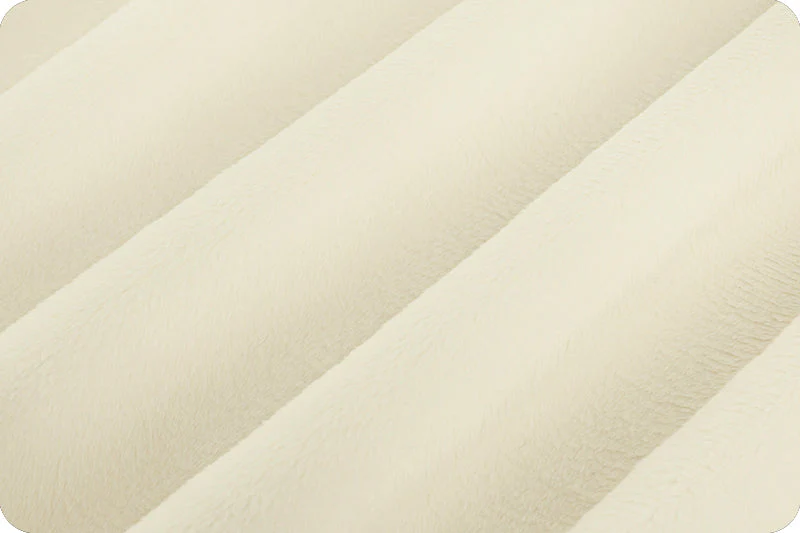 Ivory Cuddle 3 58/60" Solid Minky Fabric Per Yard - Image 3