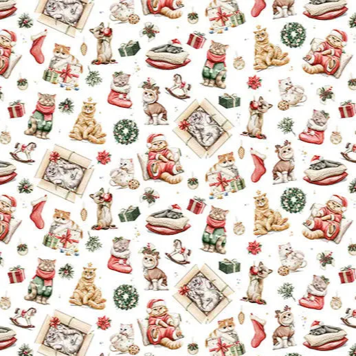 Jingle Paws Digital Cuddle Multi Fabric per yard - Image 2