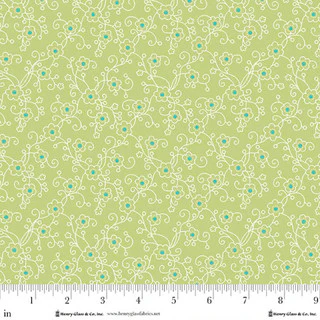 Jubilee Green Ditsy Linework Cotton 44" / 45" Fabric per yard