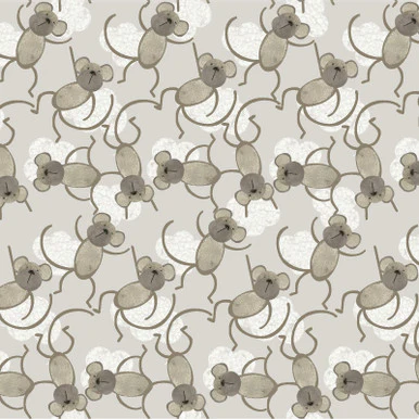 Jungle Romp Monkey Allover Beige 43"/44" Fabric Per Yard