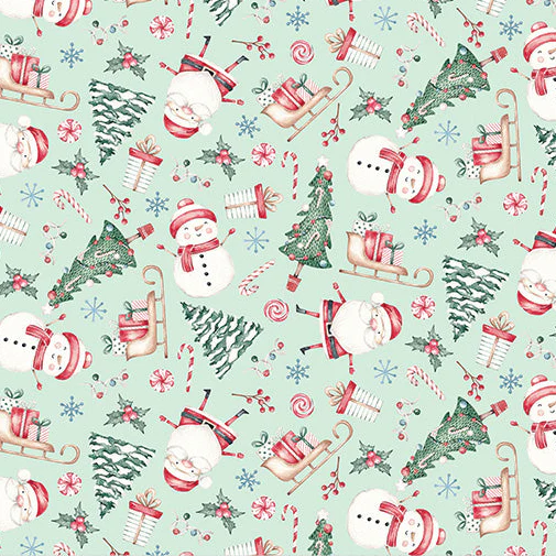 Digital Cuddle Juniper Jolly Santa 58" - 60" Fabric per yard - Image 2
