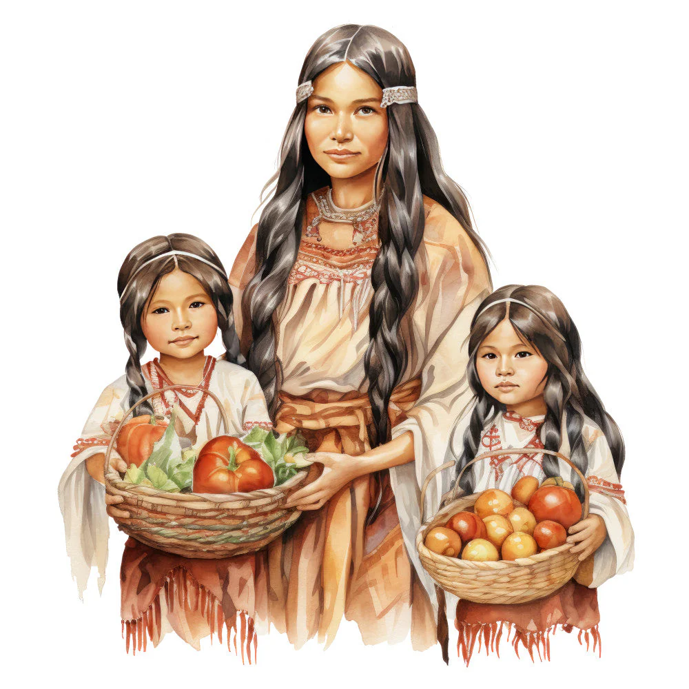 Life Of Native American Fabric Panel 9