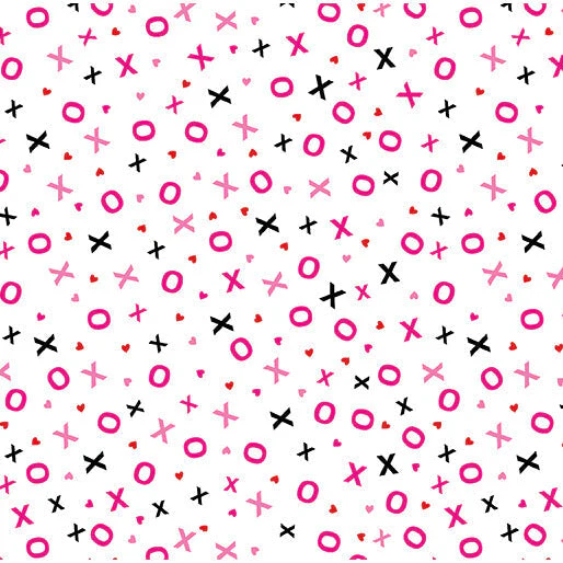 Love You Fur-Ever - Hugs & Kisses - White 44" / 45" Fabric Per Yard