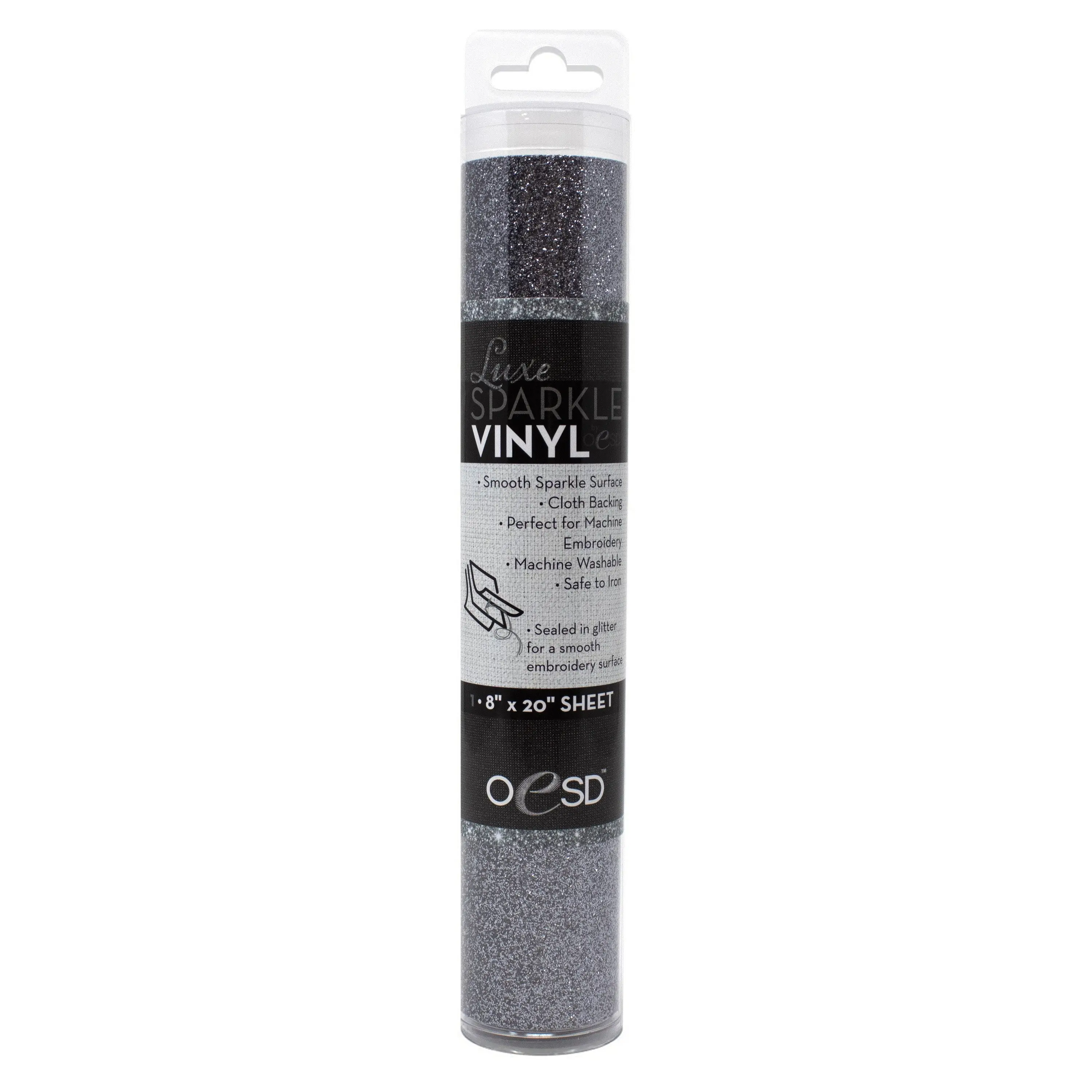 Luxe Sparkle Vinyl 8in x 20in Steel Gray